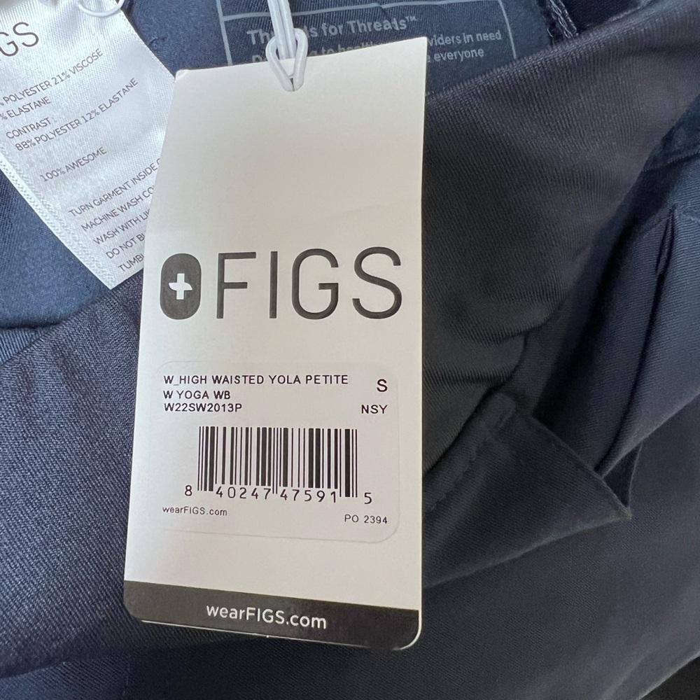 NEW FIGS YOLA Women’s Sz S Petite High Waisted Skinny Scrub Healthcare Pants - Picture 12 of 12